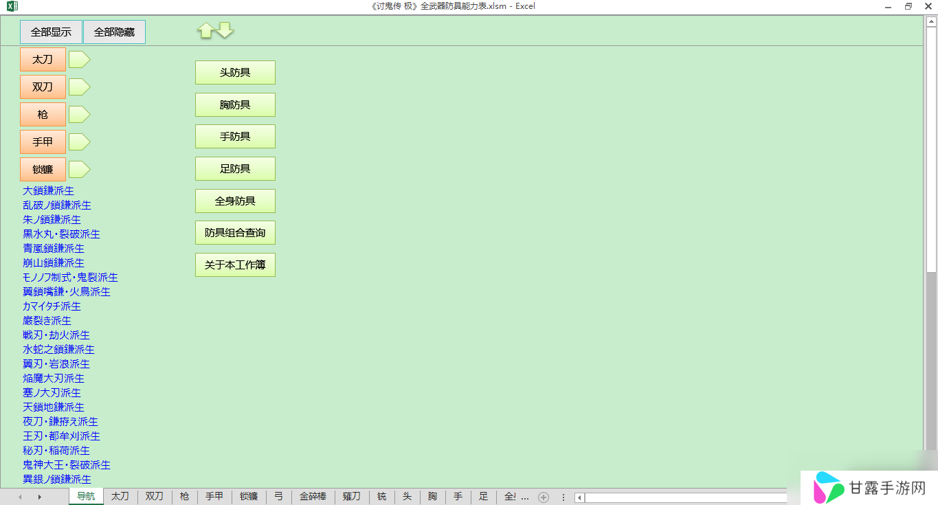 讨鬼传极 全武器防具能力表 升级路线素材组合技能